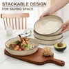 Herogo Large Wide Shallow Pasta Bowls Dishes Set of 4,