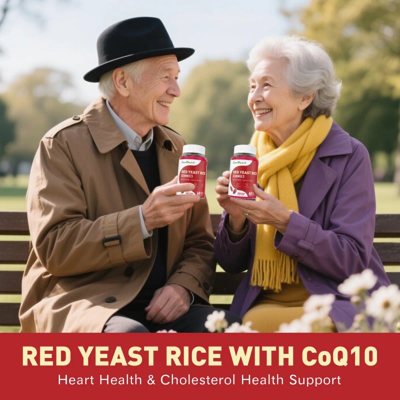 Geeoasis Red Yeast Rice Con Coq10 Gomitas Sin Azúcar