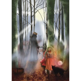 'Mabon' - Magical, nature themed pack of 3 blank A5 greeting card featuring Pagan Goddess at Sabbat - multipack