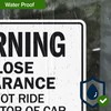 Close Clearance Do Not Ride Side Or Top Of Car