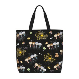 The Gold Girls Tote Bags Large Shopping Grocery Shoulder Bag Thank You for Being A Friend Friendship for Women Girls