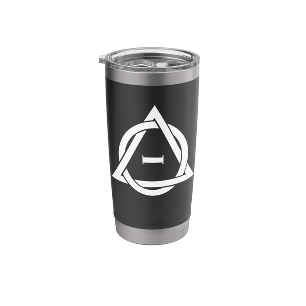 Therian symbol Quadrobics sport sign white Stainless Steel Insulated Tumbler