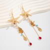 BOOZIQ Starfish Tassel Dangle Earrings for Women Sea Shell Earrings