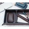 HIGH FIVE Rectangle Leather Tray with Divider Tray Organizer Accessory
