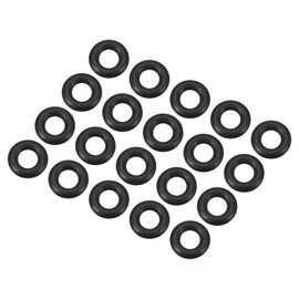 QUARKZMAN Nitrile Rubber Sealing Ring Seal 12 mm x 6 mm x 3 mm for Tap Plumbers Repair Seal Connection, Black Pack of 20
