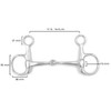 Equine Smile ES0074 Belly Snaffle Bit Simple Broken Stainless Steel