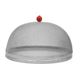 Creative Co-Op Metal Screen Food Cover, Silver
