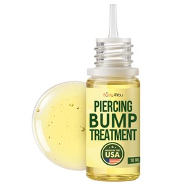 BodyJ4You Piercing Keloid Bump Removal - Natural Oil Piercing Bump Treatment - Nose Septum Belly Ear Cleaner Soothing Skin Recovery Solution - Safe Care Piercing Reduce Appearance Scars - 0.33 Fl Oz