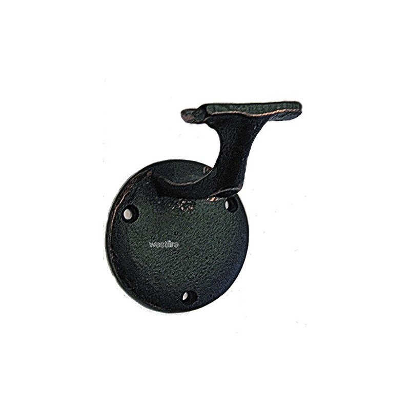 Crown Heritage 3028 Iron Wall Rail Bracket, Rubbed Copper