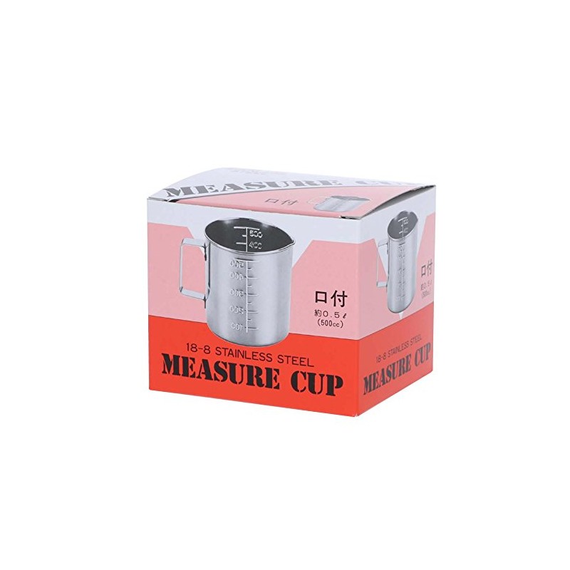 TAKAGI Stainless Steel Measuring Cup, Boxed, 16.9 fl oz (500
