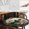 Yesad Round Fitted Tablecloth with Elastic Edge for Up to
