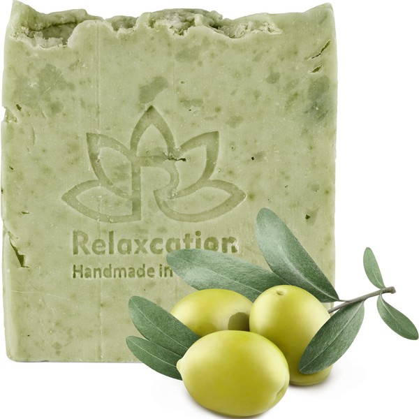 Relaxcation Olive Soap Bar with Organic Olive Oil and Olive Leaves - Anti-aging and Antioxidant Natural Cold Process Soap Handmade in USA' for ASIN (Olive Soap Bar)
