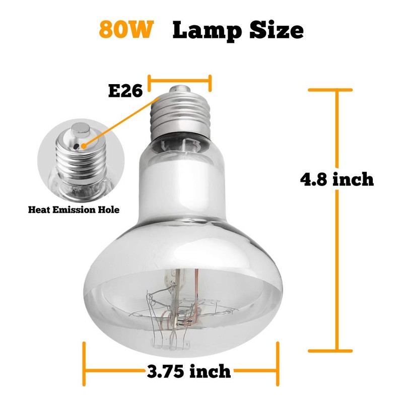 TEKIZOO UVA UVB Sun Lamp High Intensity Self-Ballasted Heat Basking