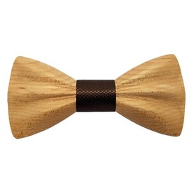 Gaston et Ferdinand - Noeud Papillon en Bois Clair Forme Classique et 3D Tissu Au Choix Fait Main Artisanal, N05, Unit size