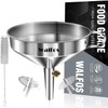 Large Stainless Steel Funnel, Walfos Kitchen Funnel with 2 Removable