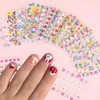 Rabbit Nail Art Sticker Colorful Spring Summer Nail Decals Cartoon