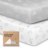 KeaBabies 2-Pack Organic Crib Sheets for Boys, Girls, Jersey Fitted