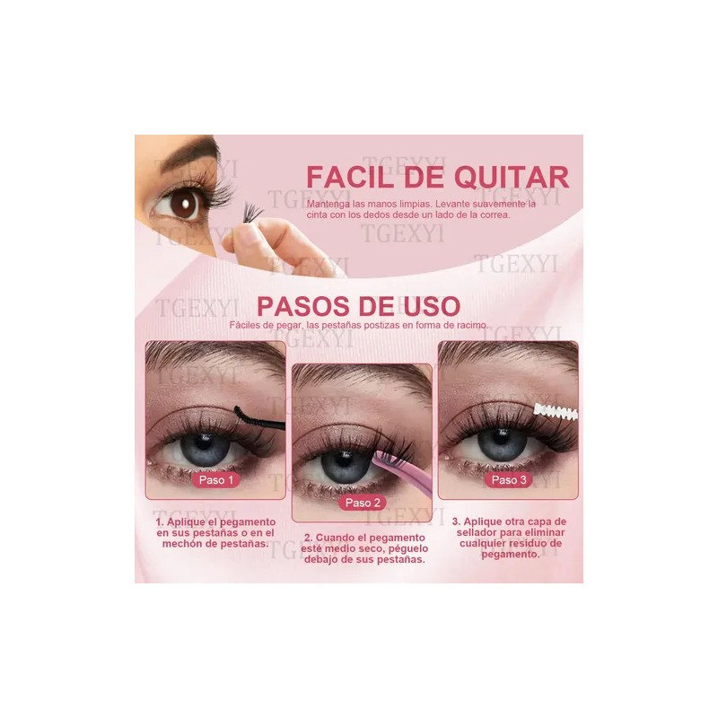 804 Kit Pestañas Maquillaje Completo Diy Extension 9-18mm