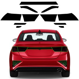 Precut Vinyl Overlay Tint Kit Film Fit for Kia Forte 2019 2020 2021 Taillights Reflector Light with Gloss Dark Smoke Wrap Cover Vinyl Decals Exterior Parts and Accessories
