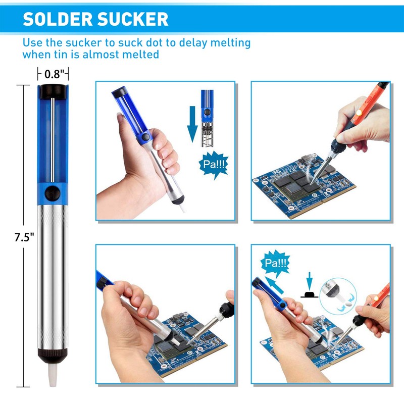 Soldering Iron Kit, 60W Upgraded Soldering Kits Adjustable Temperature Welding