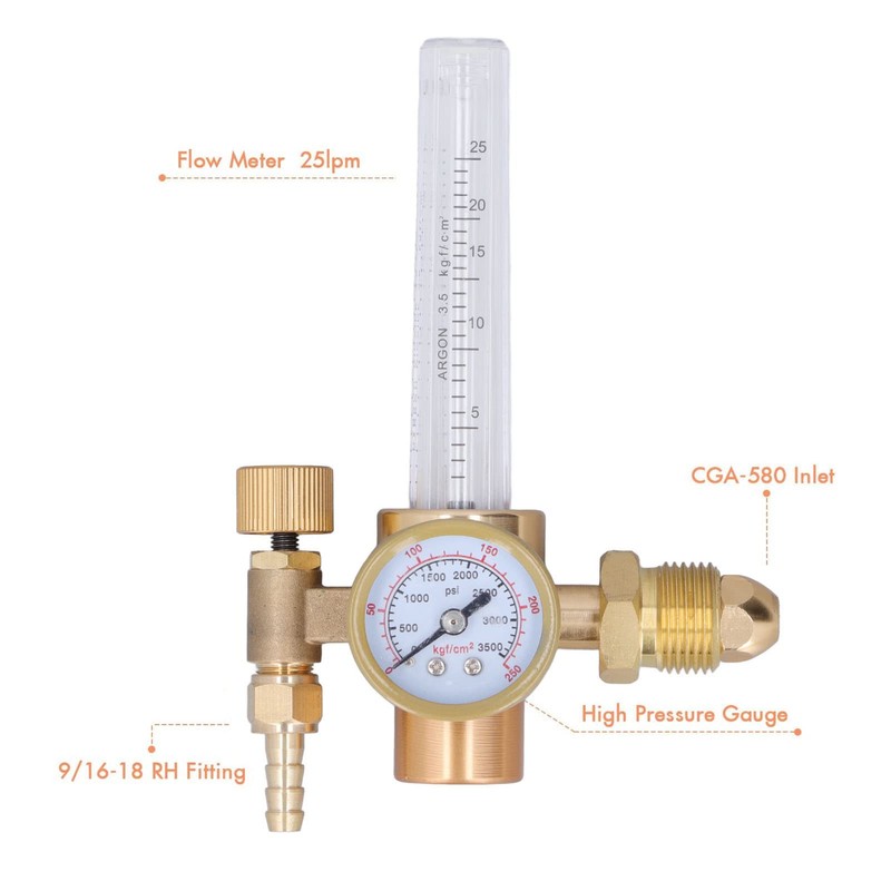 Argon Flow Meter Regulator, CO2 Argon Gas Regulator, Pressure Regulator,