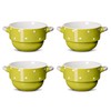 ECODECO Soup Bowls with Handles - Ceramic - Polka Dot