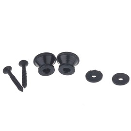 Musiclily Guitar Strap Buttons End Pins Metal Guitar Strap End Pin for Classic Electric Acoustic Guitar Bass Ukulele Black (Pack of 2)