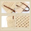 7VSTOHS Straw Shoulder Bag for Women, Summer Straw Tote Bag