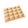 LONG TAO 1 Pcs 13.4''x10.6''x2'' Wooden Storage Divider Box Showcase