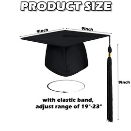 Unisex Adult Matte Graduation Cap with Tassel for High School & Bachelor Master