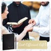 Engrowtic Black Wedding Officiant Book with Black Ink Pen 5.25