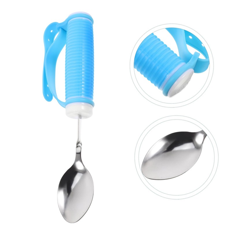 Zerodeko Adaptive Utensils for Elderly Adults Strong Handle Spoon Anti-Shake