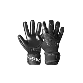 Reusch Attrakt Freegel Infinity griffige und atmungsaktive Torwarthandschuhe Fußballhandschuhe für Erwachsene für Männer und Frauen perfekt geeignet für Kunstrasen, Schwarz, 11