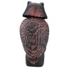 Horned Owl Decoy and 360° Rotating Head Owl Statue to