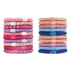 Tavvke 20 Pcs Elastic Hair Ties for Women and Girls, No Damage No-Crease Ponytail Holders for Thick Hair, Long Braids, and Everyday Hairstyles