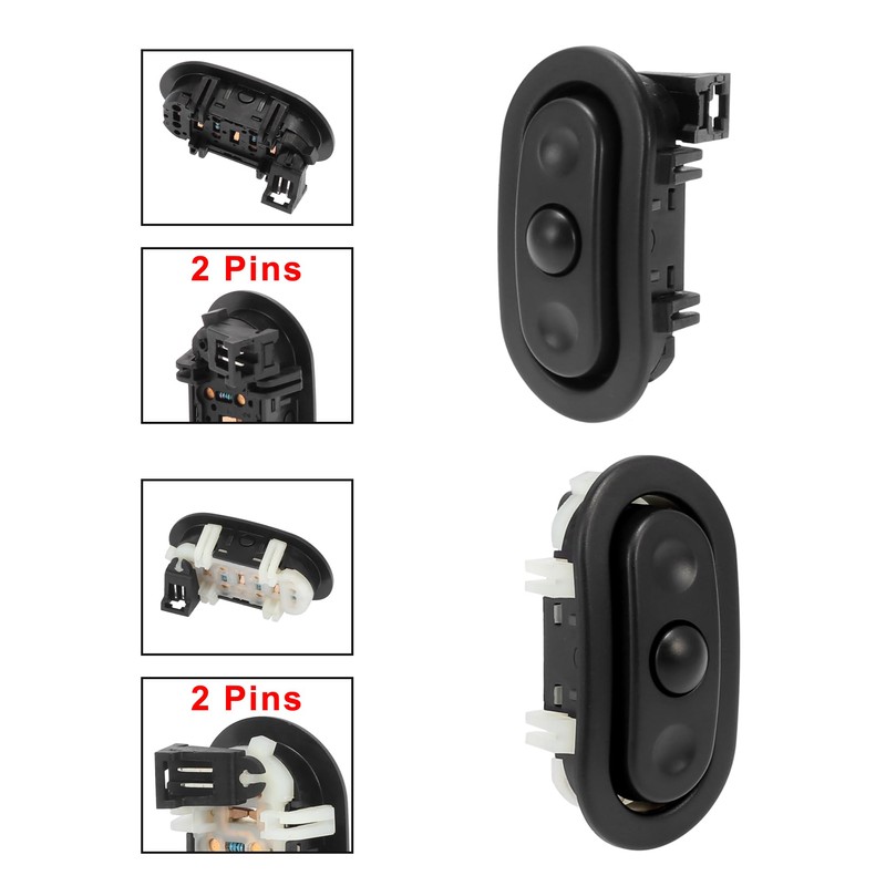 X AUTOHAUX Pair Radio Control Steering Wheel Switches for Chrysler