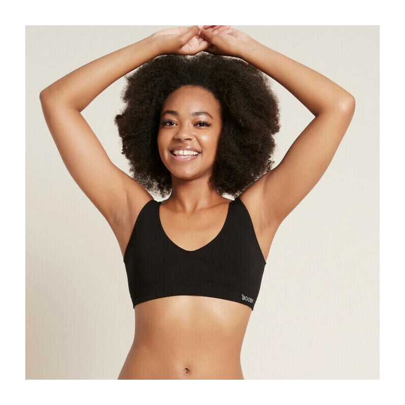 Boody Seamfree Crop Bra, Black / L