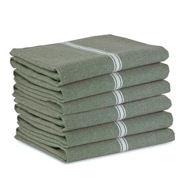 LANE LINEN Kitchen Towels Set - 100% Pure Cotton Dish Towels for Kitchen, Super Absorbent Kitchen Hand Towel, Tea Towels, Soft & Durable Dish Cloths, Pack of 6 – 14”x25”, Olive