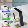 ICREEH LED Bathroom Faucet with Temperature Display, Brushed Gold Bathroom