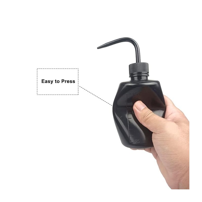 SHIELD PLUS Squeeze Washing Bottle for Medical Lab, Tattoo Supplies,