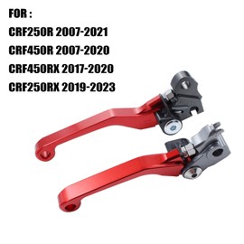 Adsspro Motorcycle Billet Foldable Brake Clutch Lever Handle CNC Aluminum Pivot for CRF250R 2007-2021 CRF450R 2007-2020 CRF450RX 2017-2020 CRF250RX 2019-2023 Dirt Pit Bike Motocross Motorbike