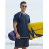 Camisetas de natación para hombre, protección solar UPF 50+, playera
