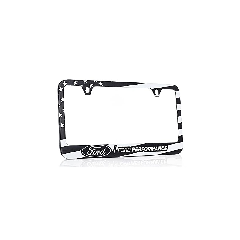 Ford Performance American Flag Patriotic Black UV Printed Metal License