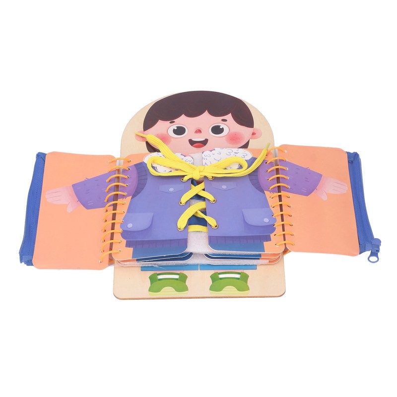 Learning to Dress Board Wooden Early Learning Basic Life Skills