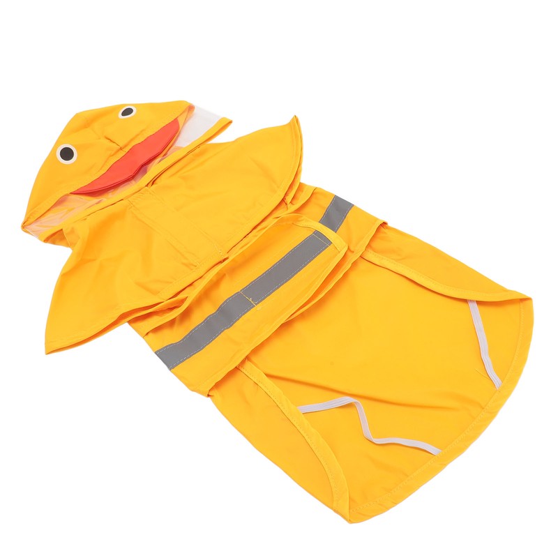 Dog Raincoat Waterproof Transparent PVC Brim Adjustable Hooded Dog Rain