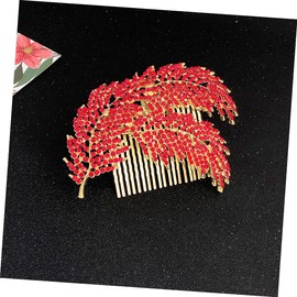LALAFINA Rhinestone Hair Insert Comb Flower Designed Hair Comb Bride Headdress Wedding Headwear