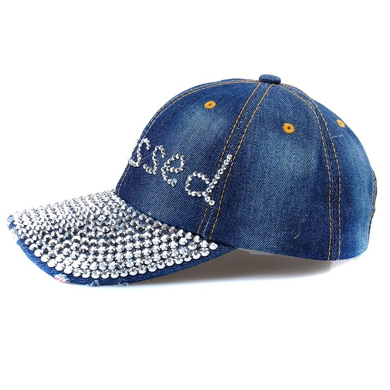 Elonmo Gorra de béisbol para mujer, diseño de letra bendita,