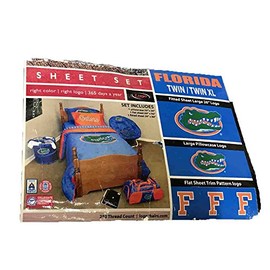 Logo Chair Company Florida Gators 250 TC Twin Sheet Set