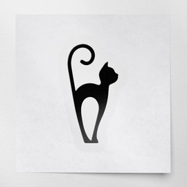 Transparent Decal Stickers of Cat Silhouette 7 (Black) Premium Waterproof Vinyl Decal Stickers for Laptop Phone Accessory Helmet Car Window Mug Tuber Cup Door Wall Decoration USCstic814512BLW19052522