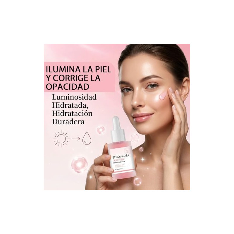 3PCS Serum Coreano Original,Pink Peptide Serum con PDRN,niacinamida y péptidos,Cuidado